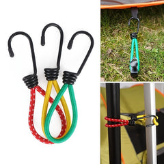 3pc Outdoor Tent Bungee Cords Hooks Canopy Tarps Tents Camping Cart Boats