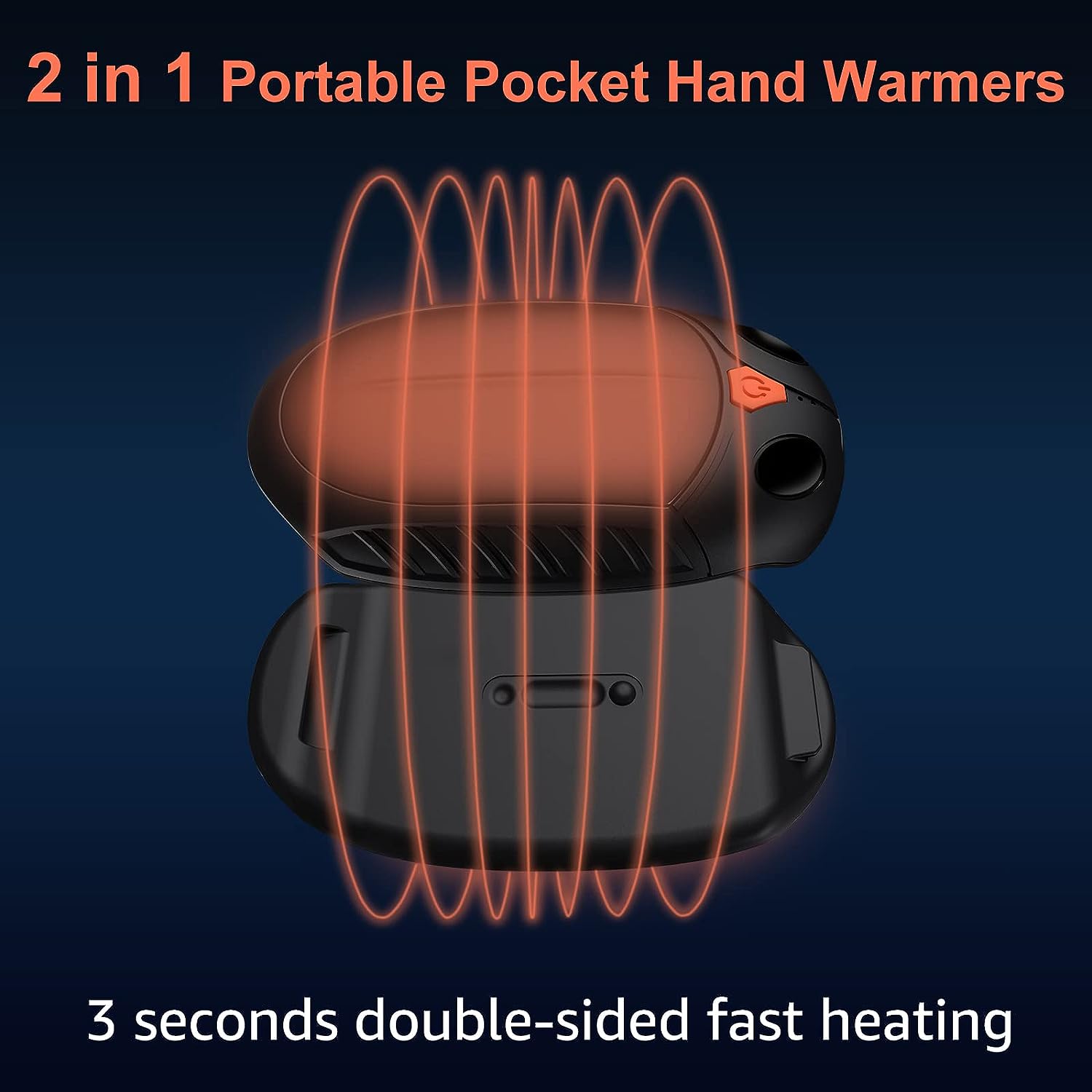 2pcs Rechargeable Hand Warmers 4000mAh 2 in 1 Hand Warmer Portable