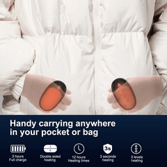 2pcs Rechargeable Hand Warmers 4000mAh 2 in 1 Hand Warmer Portable