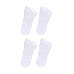Women's No Show Boat Socks 4 Pairs Five Toe Sweat Absorption Thin Socks