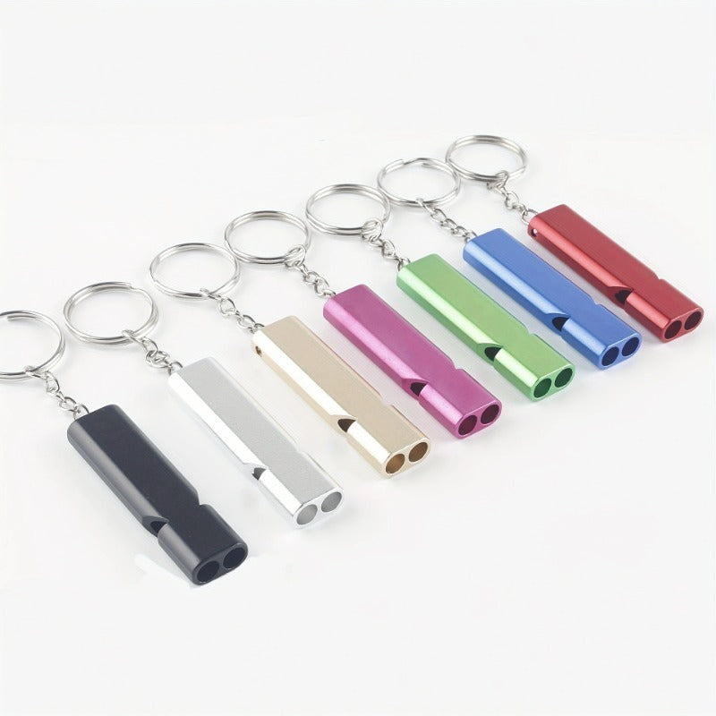 2pcs Double Frequency Aluminum Alloy Emergency Whistle