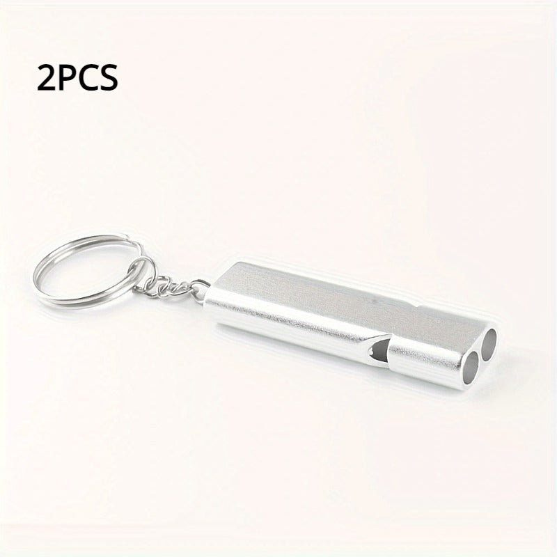 2pcs Double Frequency Aluminum Alloy Emergency Whistle