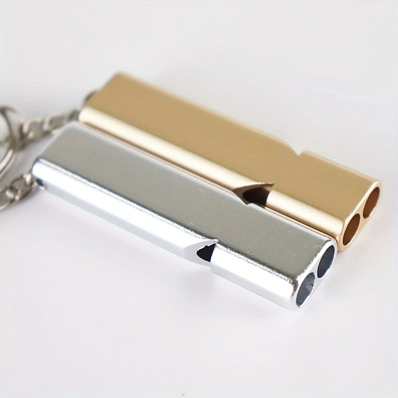 2pcs Double Frequency Aluminum Alloy Emergency Whistle