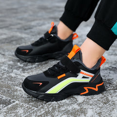 Warm Plus Fleece Low Top Sneakers For Boys