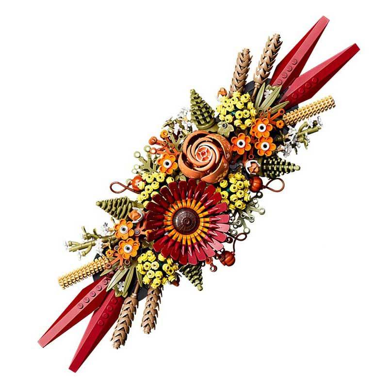 Fomantic Flower Rose Dried Flower Centrepiece Building Block DIY Potted Holiday