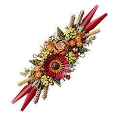 Fomantic Flower Rose Dried Flower Centrepiece Building Block DIY Potted Holiday