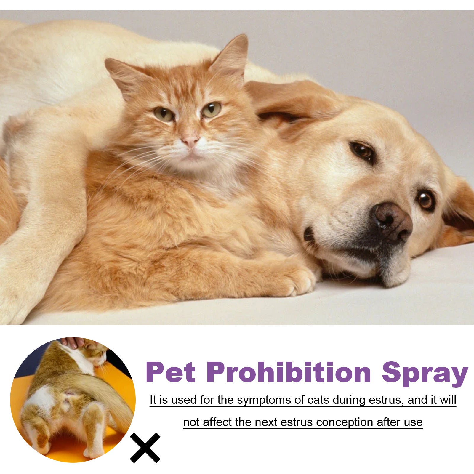50ml Pet Forbidden Liquid for Estrus and Anxiety Spray Cats & Dogs