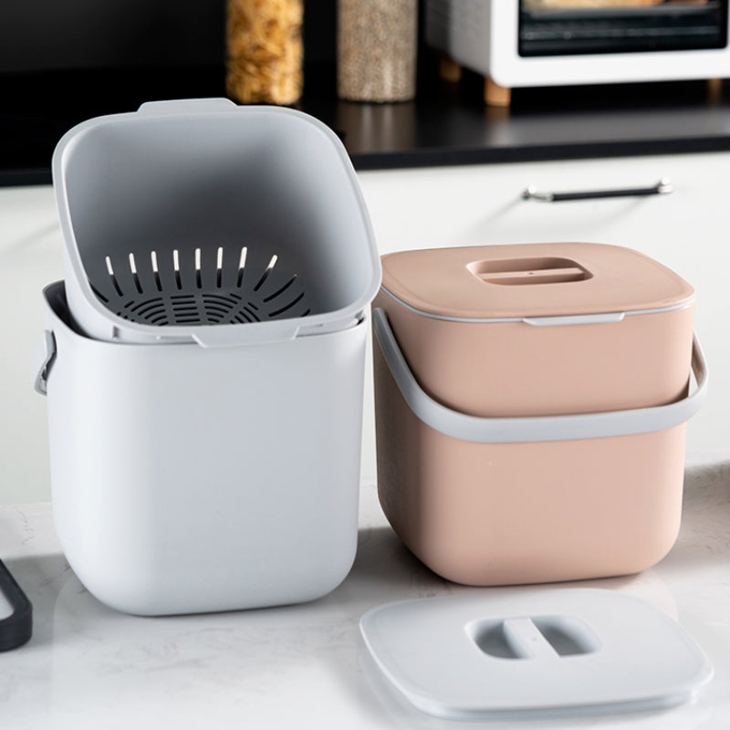 Food Waste Basket Bin With Handle