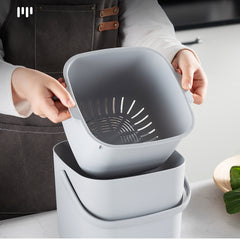 Food Waste Basket Bin With Handle