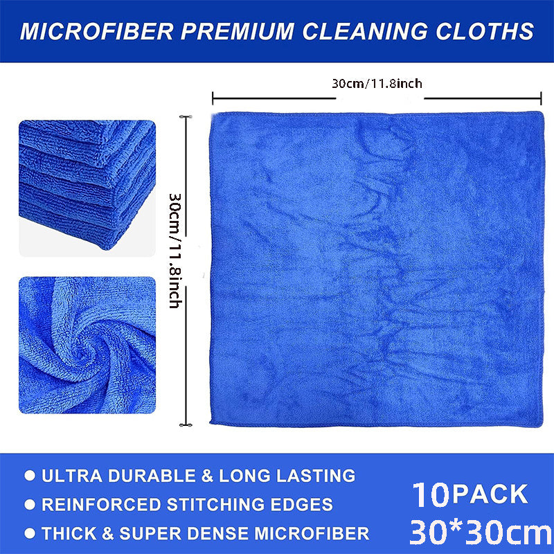 10pcs Soft Microfiber Towels Washcloths Highly Absorbent Cleaning Cloth