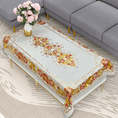 European Upscale Bronzing Tablecloth Waterproof Rectangle Style Table Cover