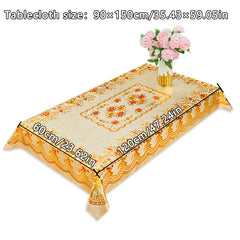 European Upscale Bronzing Tablecloth Waterproof Rectangle Style Table Cover