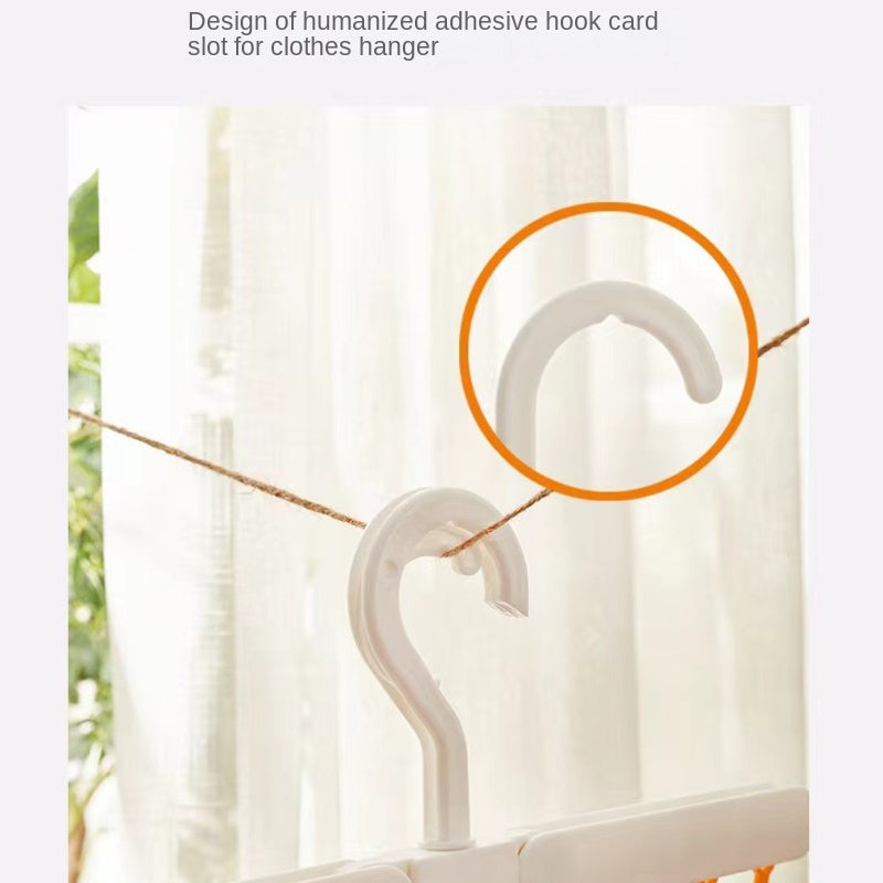 Foldable 8 Clip Sock Holder Baby Clothes Windproof Hat Wardrobe Storage Rack