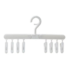 Foldable 8 Clip Sock Holder Baby Clothes Windproof Hat Wardrobe Storage Rack