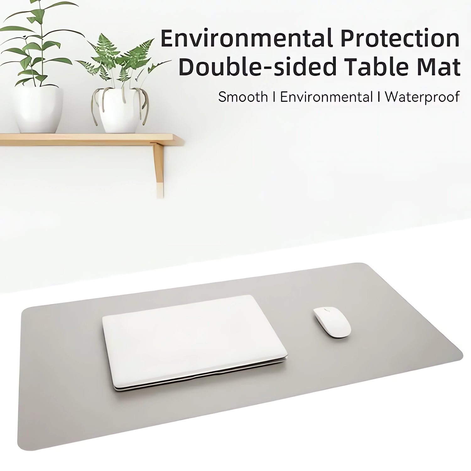 Flowers Mouse Pad PU Leather Desk Pad Waterproof Desk Writing Mat