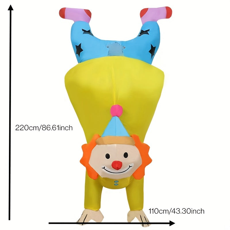Handstand Clown Inflatable Costume For Halloween Easter Christmas