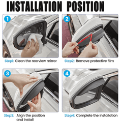 2pcs Rearview Mirror Rain Shield Cover Car Sun Snow Guard