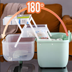 1pc Portable Medicine Storage Box Lightweight Household Emergency Handbag