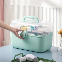 1pc Portable Medicine Storage Box Lightweight Household Emergency Handbag