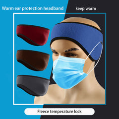 Winter Fleece Ear Muffs Headband Outdoor Sports Coldproof Riding Sweatband