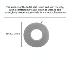 Thickened Toilet Seat Cushion with Handle - Washable & Reusable