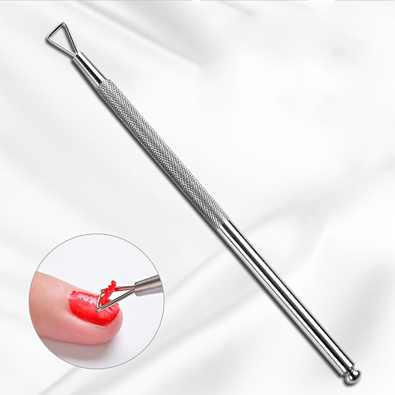 Stainless Steel Nail Polish Removal Stick Nail Cleaning Tool