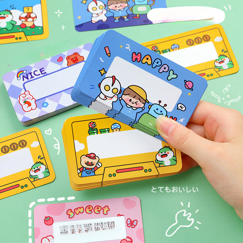 20pcs Cartoon Scratch Cards Student Classroom Handwritten Interactive Scratch