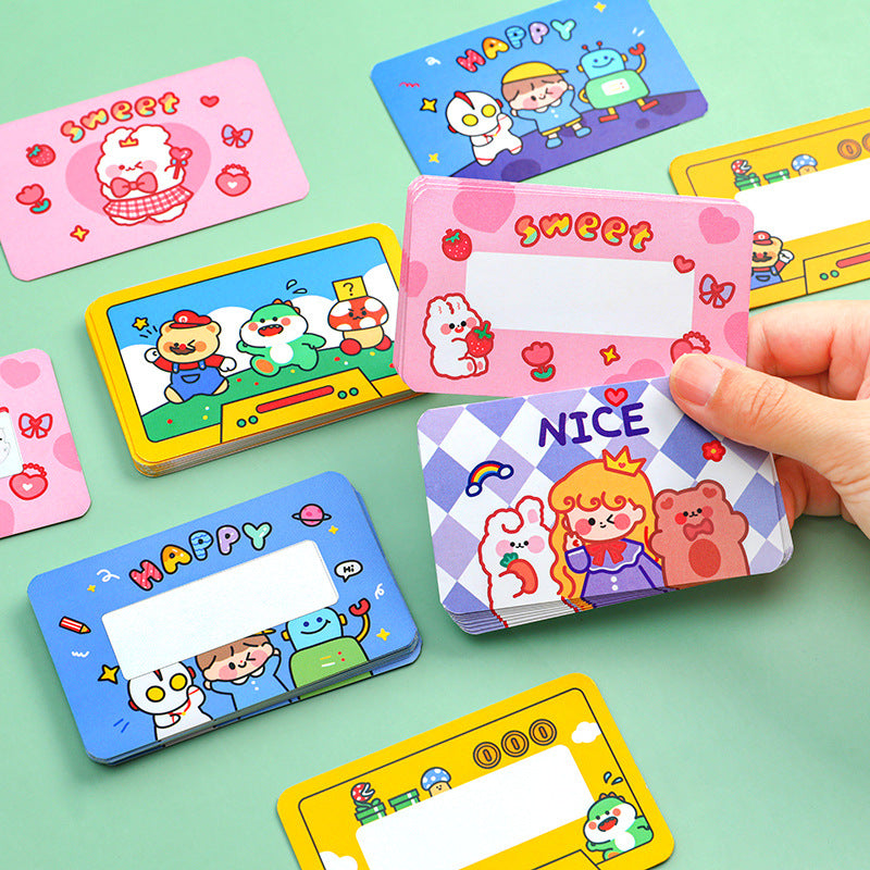20pcs Cartoon Scratch Cards Student Classroom Handwritten Interactive Scratch