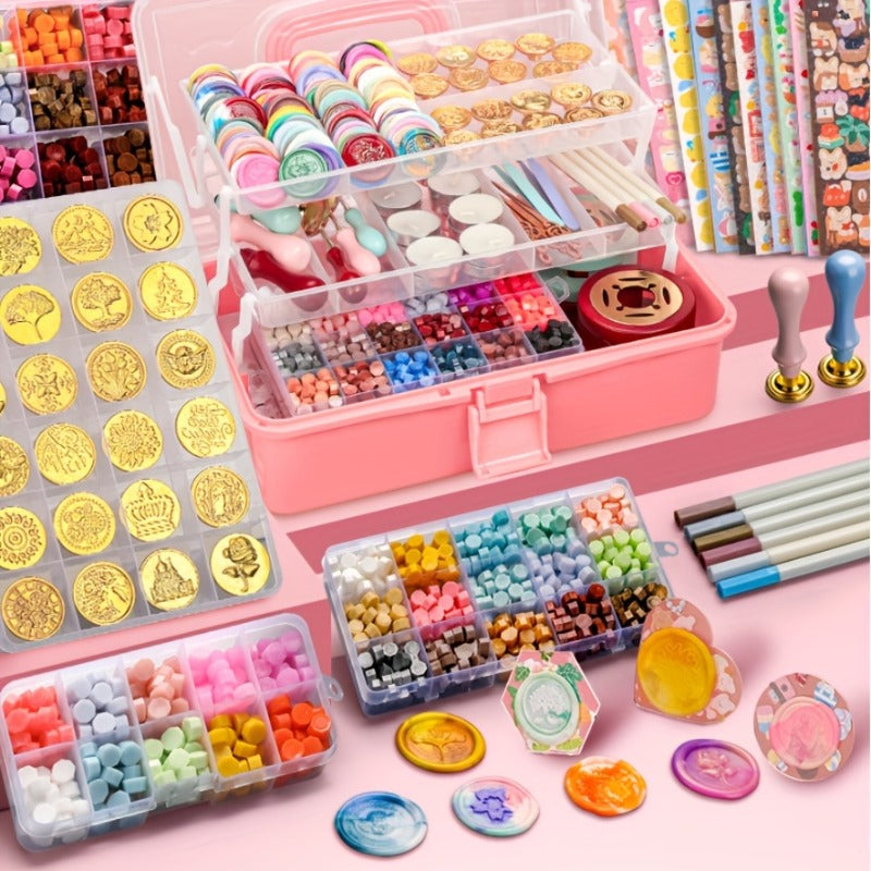 Creative Wax Seal Stamp Kit for DIY Decorative Christmas Cards