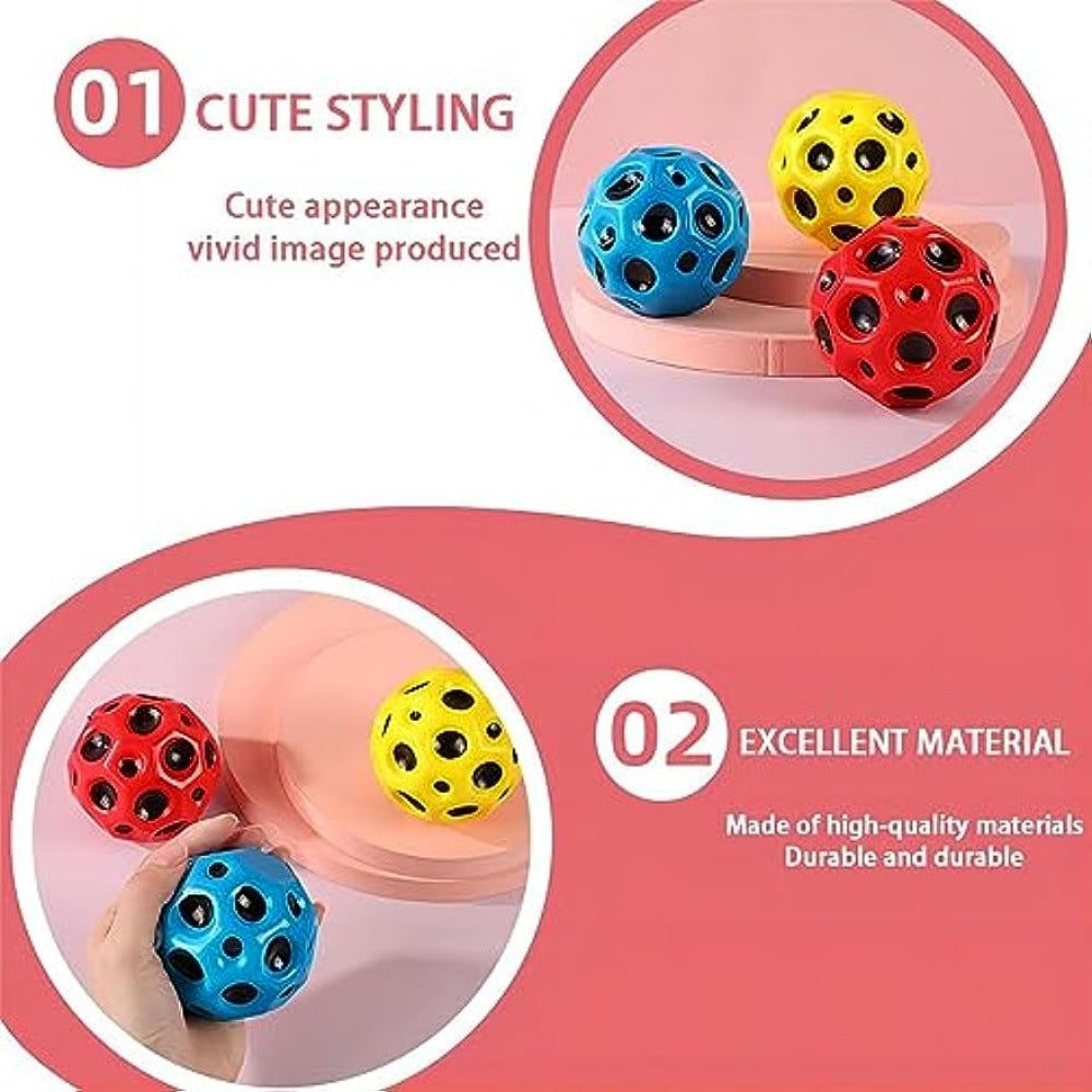 3pcs Space Ball High Bouncy Foam Ball Improve Hand Eye Coordination