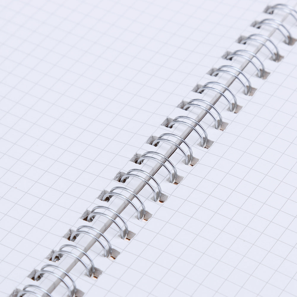 2pcs Retro Spiral Coil Grid Sketchbook Notebook Diary Journal