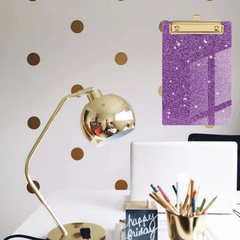 Glitter Acrylic Clipboard for Office School Use