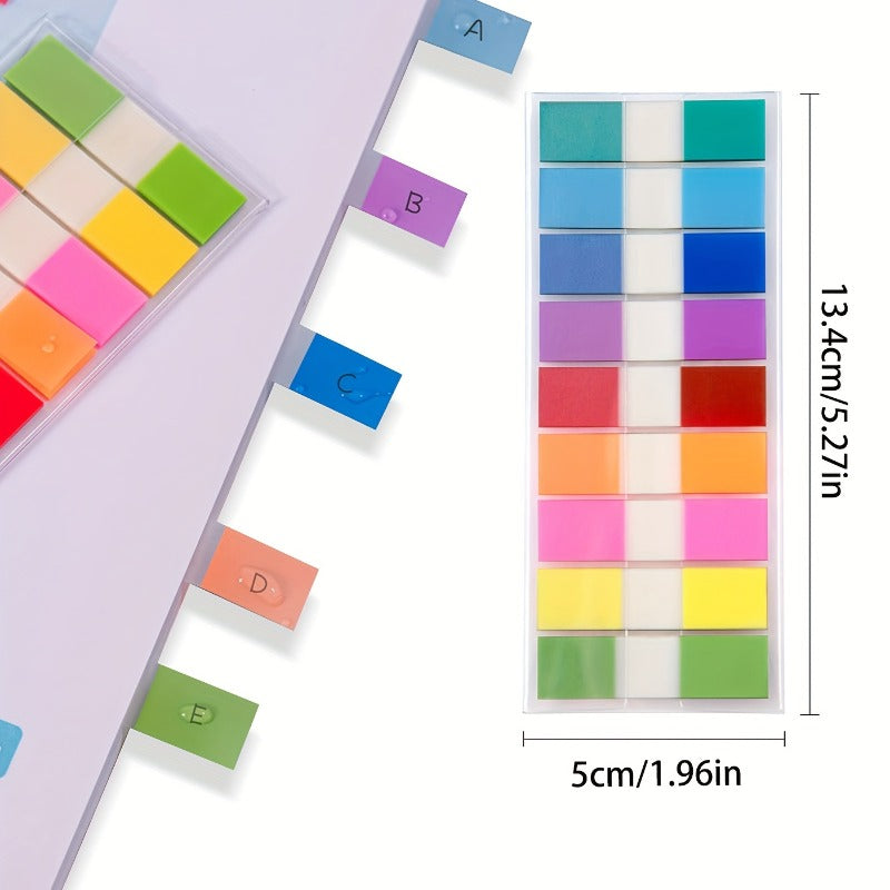200 Sheets Transparent Sticky Notes with Water Proof Index Tabs