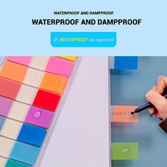 200 Sheets Transparent Sticky Notes with Water Proof Index Tabs