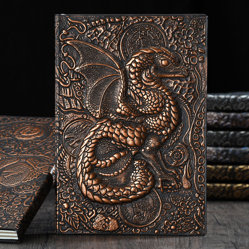 Vintage Dragon A5 Embossed Journal Dinosaur Notepad Travel Planner