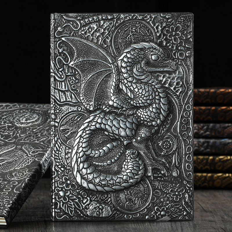 Vintage Dragon A5 Embossed Journal Dinosaur Notepad Travel Planner