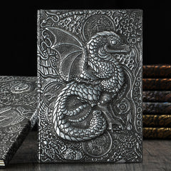 Vintage Dragon A5 Embossed Journal Dinosaur Notepad Travel Planner