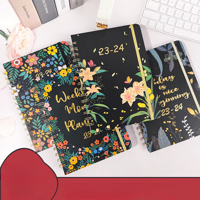 A5 Coil Notebook Weekly Planner English Book