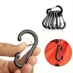 6pcs Steel Clips Metal Buckle Keychains