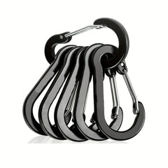 6pcs Steel Clips Metal Buckle Keychains