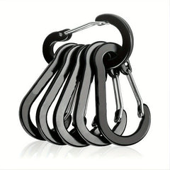 6pcs Steel Clips Metal Buckle Keychains