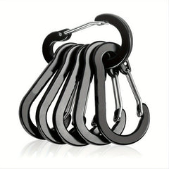 6pcs Steel Clips Metal Buckle Keychains