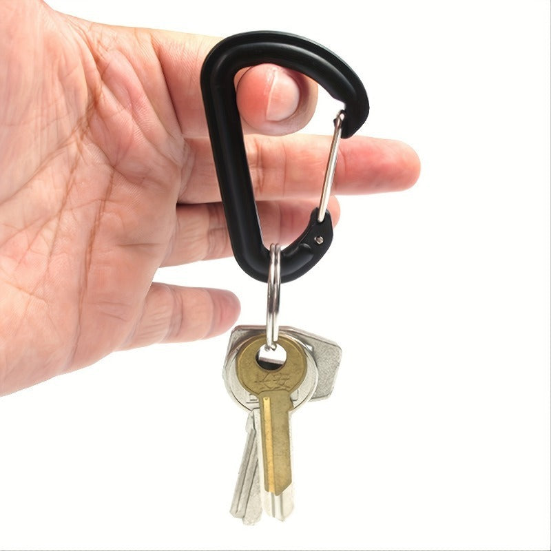 6pcs Steel Clips Metal Buckle Keychains