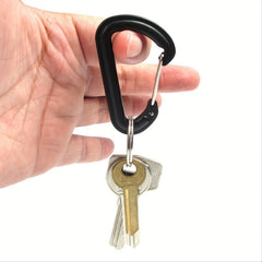 6pcs Steel Clips Metal Buckle Keychains
