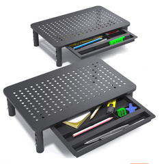 2 Pack Height Adjustable Monitor Stand With Heat Dissipation Tool Desk Riser