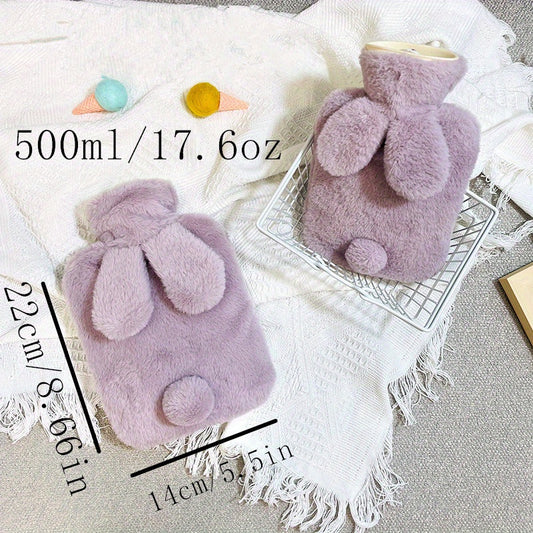 500ml Rabbit Plush Hot Water Bottle for Travel