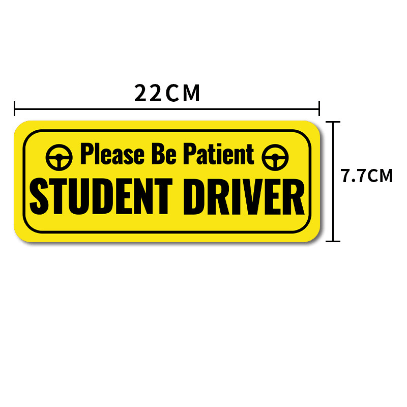 Student Driver Sticker Be Patient Reflective Driver Sticker Decal For Car