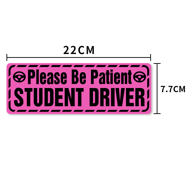 Student Driver Sticker Be Patient Reflective Driver Sticker Decal For Car