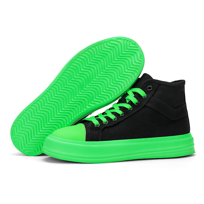 High Top Non Slip Canvas Sneakers Lightweight Comfortable Lace Up Skate Shoes