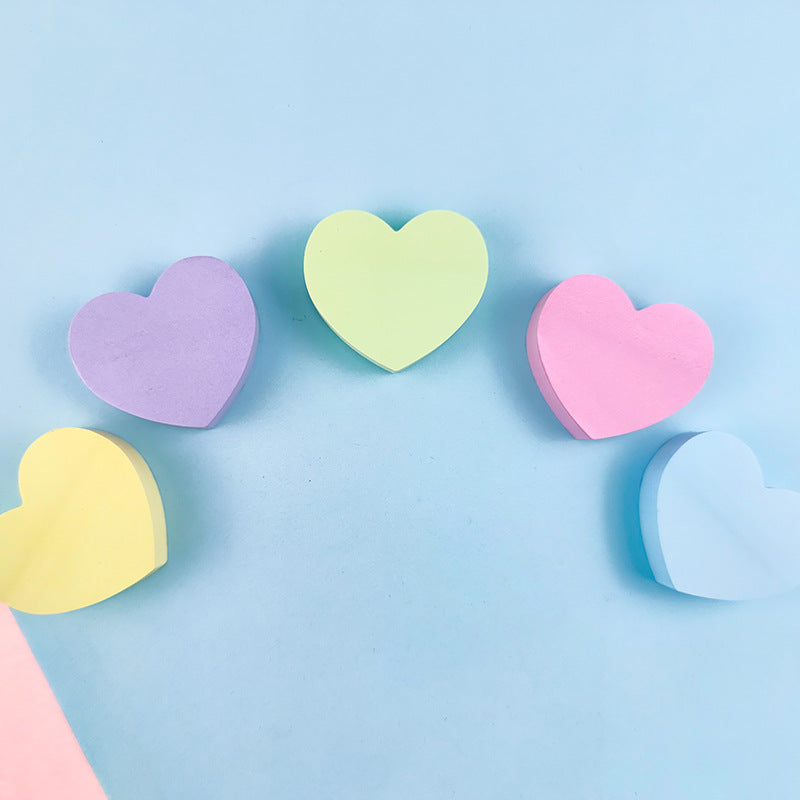 5pcs Love Style Mini Sticky Notes 120 sheets Easy Carrying Office Plain Style